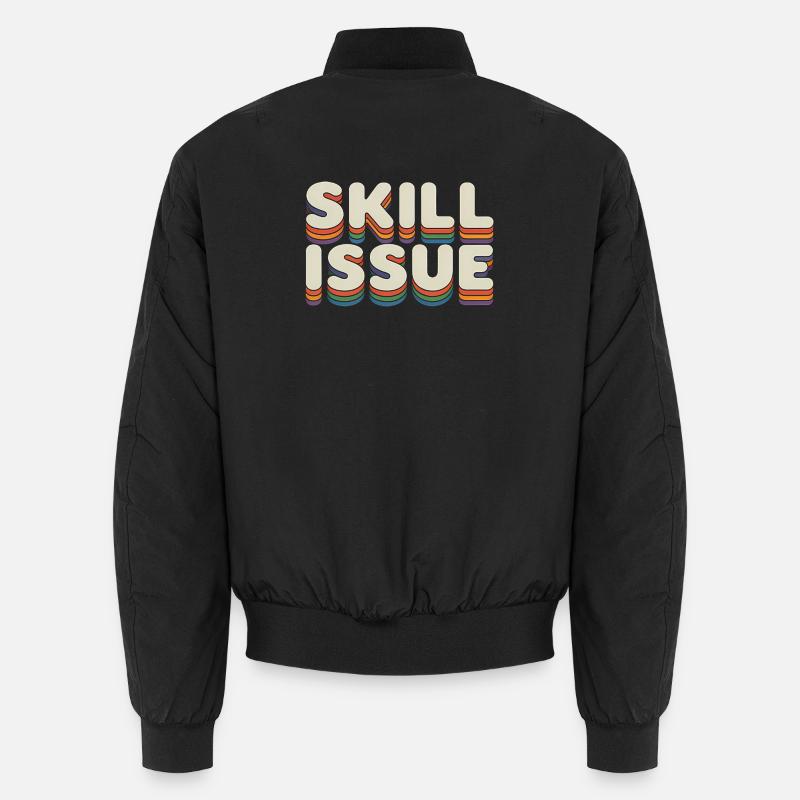Skill-Problem - Lustige Gen Alpha Memes - Unisex Bomberjacke - Schwarz