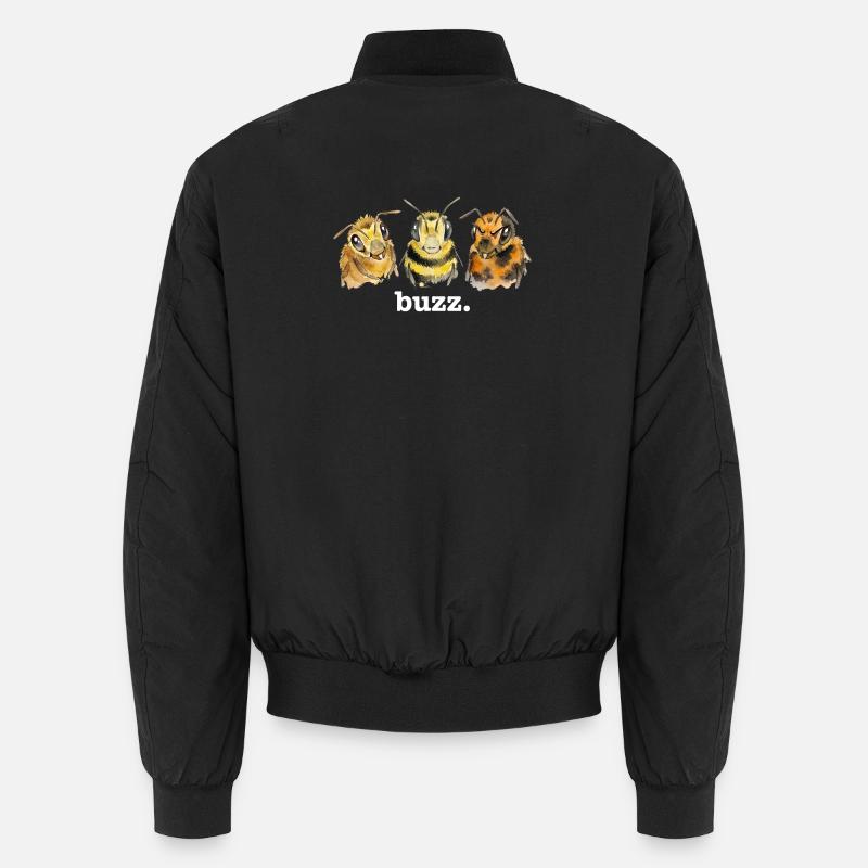 Bees buzz – Funny buzzing for bee lovers Unisex Bomber Jacket
