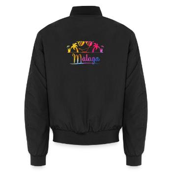 Málaga Tropenpalmen Sonnenbrille - Unisex Bomberjacke - Schwarz - Hinten - AI Model Male 185 light (185cm)