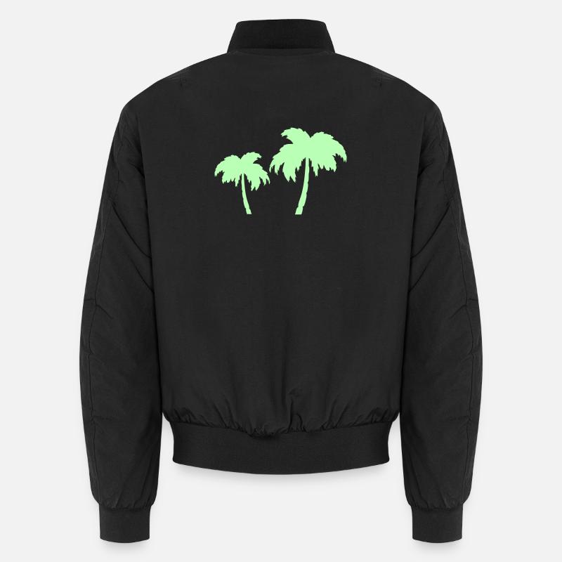 Tropical Palm Trees Silhouettes Duo Unisex Bomber Jacket