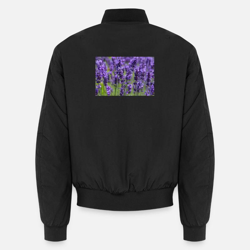 Lavendelfeld-Traumlandschaft - Unisex Bomberjacke - Schwarz