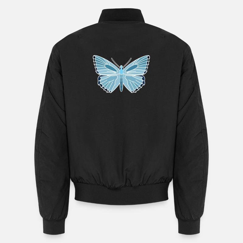 Bleu argenté-vert - Bomber unisexe - noir