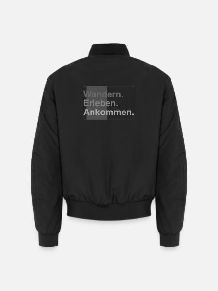 Wandern erleben - Unisex Bomberjacke - Schwarz