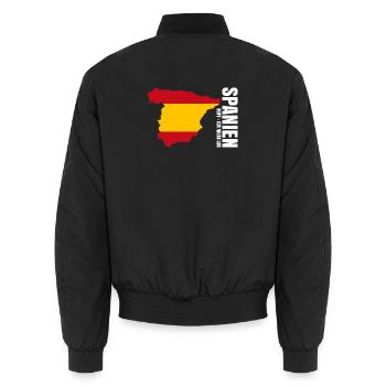 Spanien Auswandern - Unisex Bomberjacke - Schwarz - Hinten - AI Model Male 185 light (185cm)