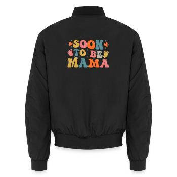 Bientôt Maman - Bomber unisexe - noir - Dos - AI Model Male 185 light (185cm)