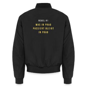 Prag Geheimnisregel - Unisex Bomberjacke - Schwarz - Hinten - AI Model Male 185 light (185cm)