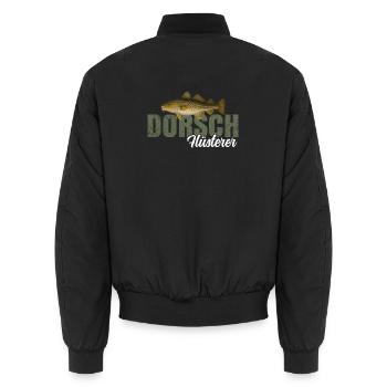 Dorsch Flüsterer - Unisex Bomberjacke - Schwarz - Hinten - AI Model Male 185 light (185cm)