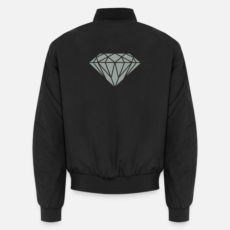 Geometrischer Diamant Linienkunst Unisex Bomberjacke