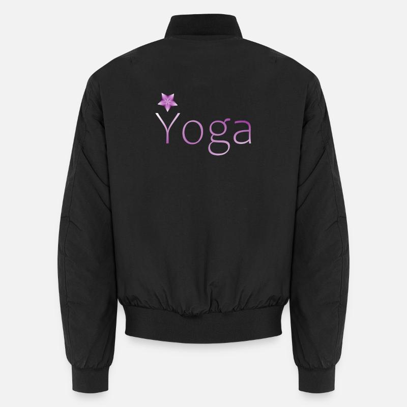 yoga meditation gift idea - Unisex Bomber Jacket - black