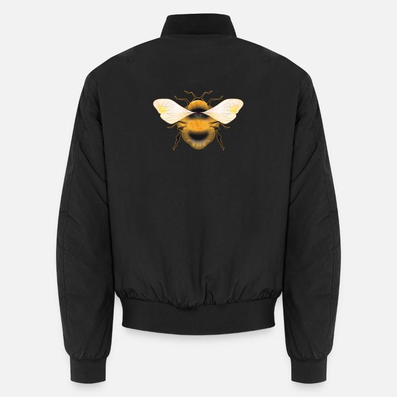 bourdon stylisé aux ailes irisées - Bomber unisexe - noir