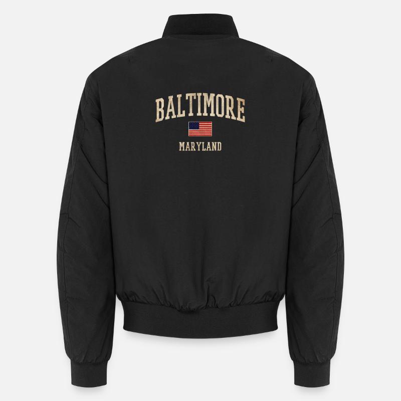 Style du drapeau vintage de Baltimore Bomber unisexe