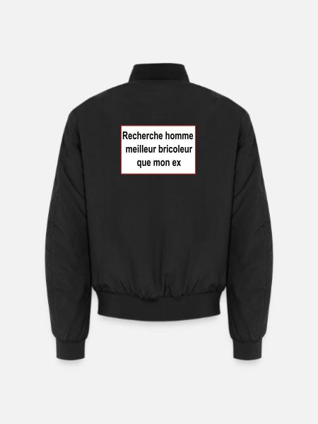 cherche homme - Bomber unisexe - noir
