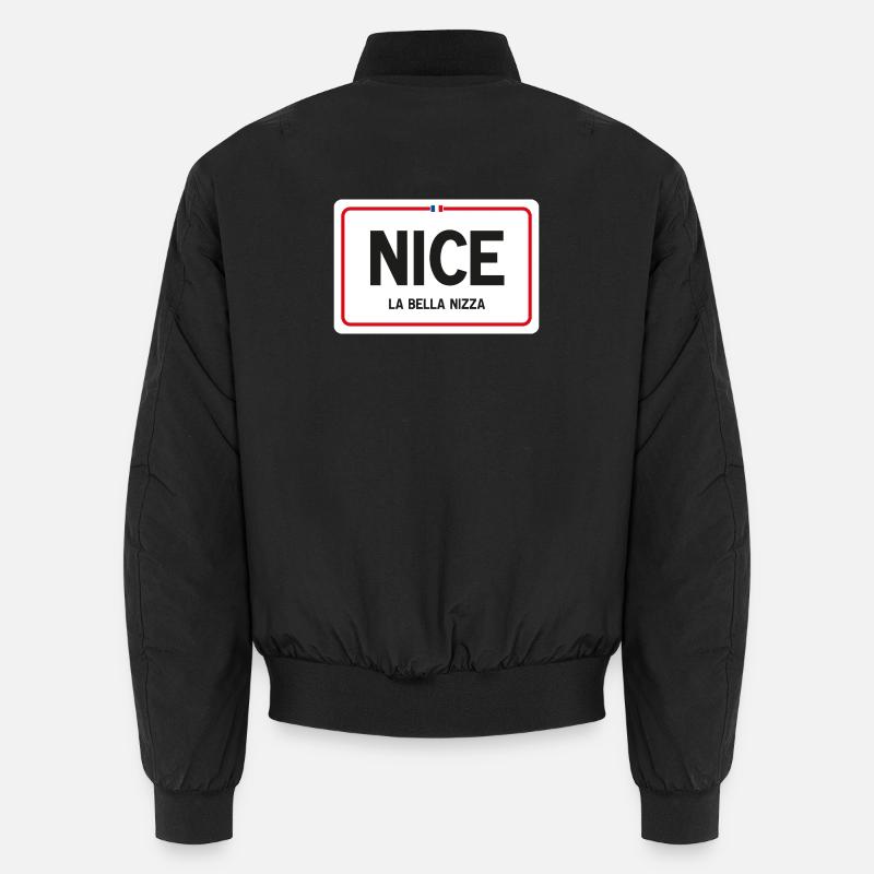 Nice place name sign - Unisex Bomber Jacket - black