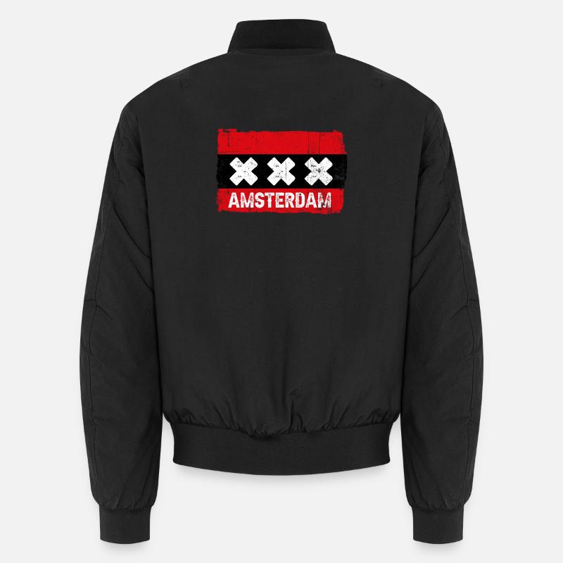 Amsterdam X Graffiti Grunge - Unisex Bomber Jacket - black