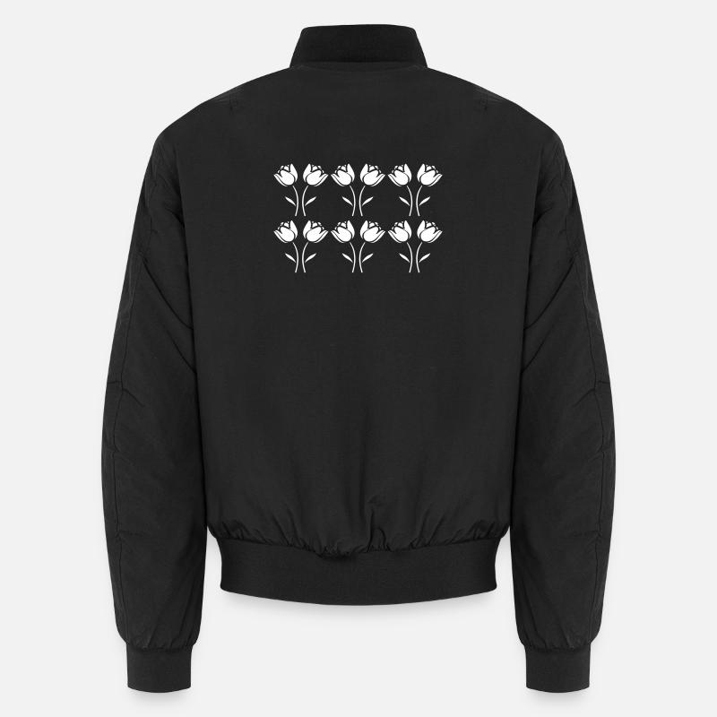 Silhouettes élégantes de tulipes blanches Bomber unisexe