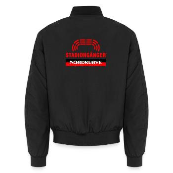 Nordkurve Stadiongänger I Fußball Fan - Unisex Bomberjacke - Schwarz - Hinten - AI Model Male 185 light (185cm)