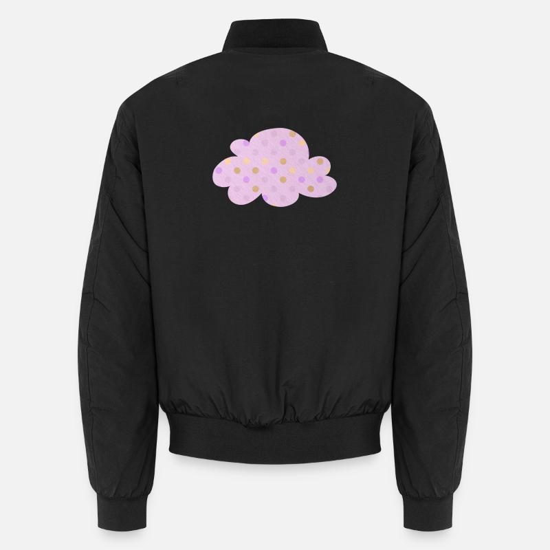 Wolke Punkte Dots Kinderzimmer Wetter rosa Mädchen Unisex Bomberjacke