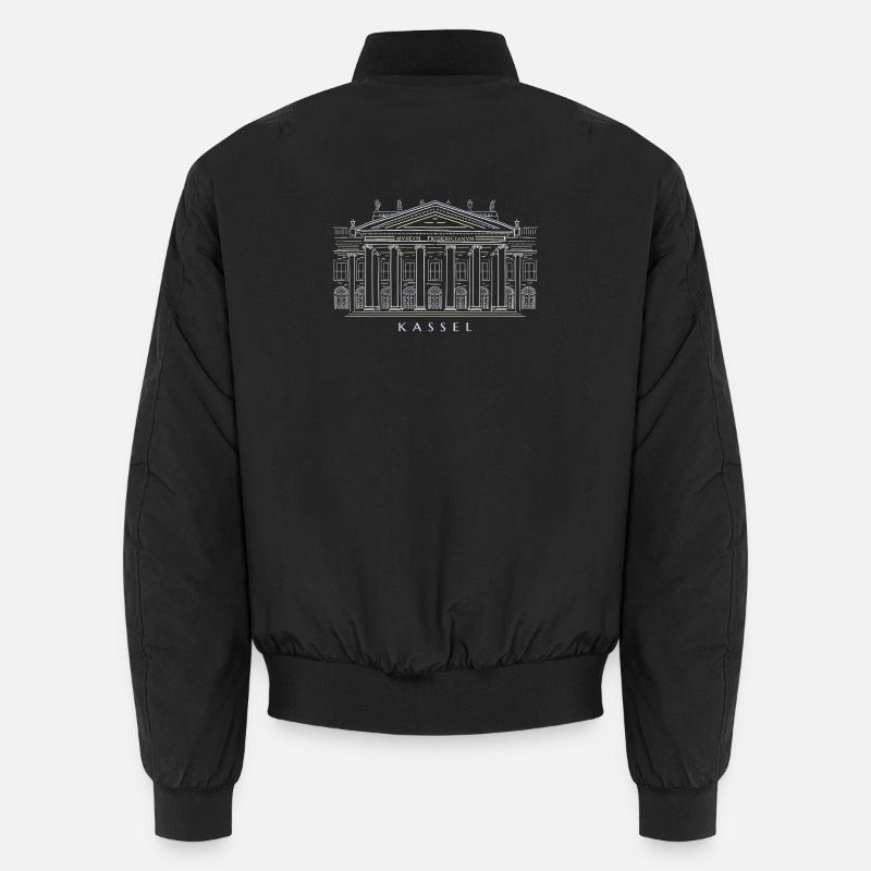 Kassel, Hand Drawing Fridericianum, Art Unisex Bomber Jacket
