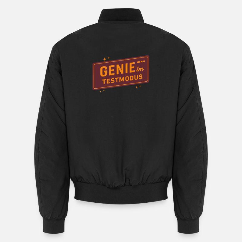 Génie en mode test – Drôle de dicton pour les créatifs Bomber unisexe