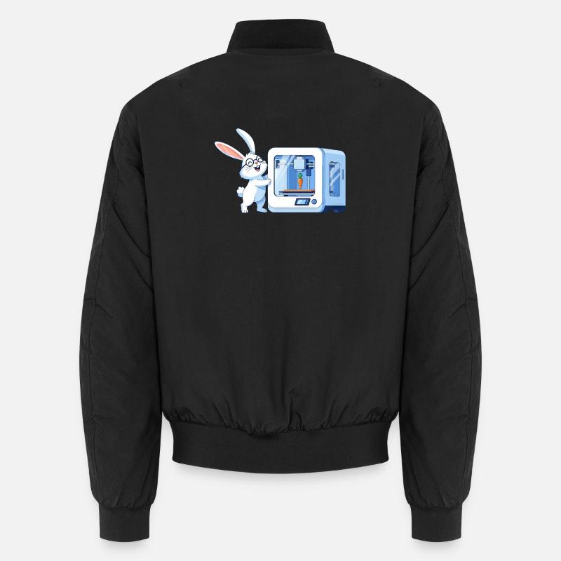 Funny Rabbit Nerd Programmeur Imprimante 3D Bomber unisexe