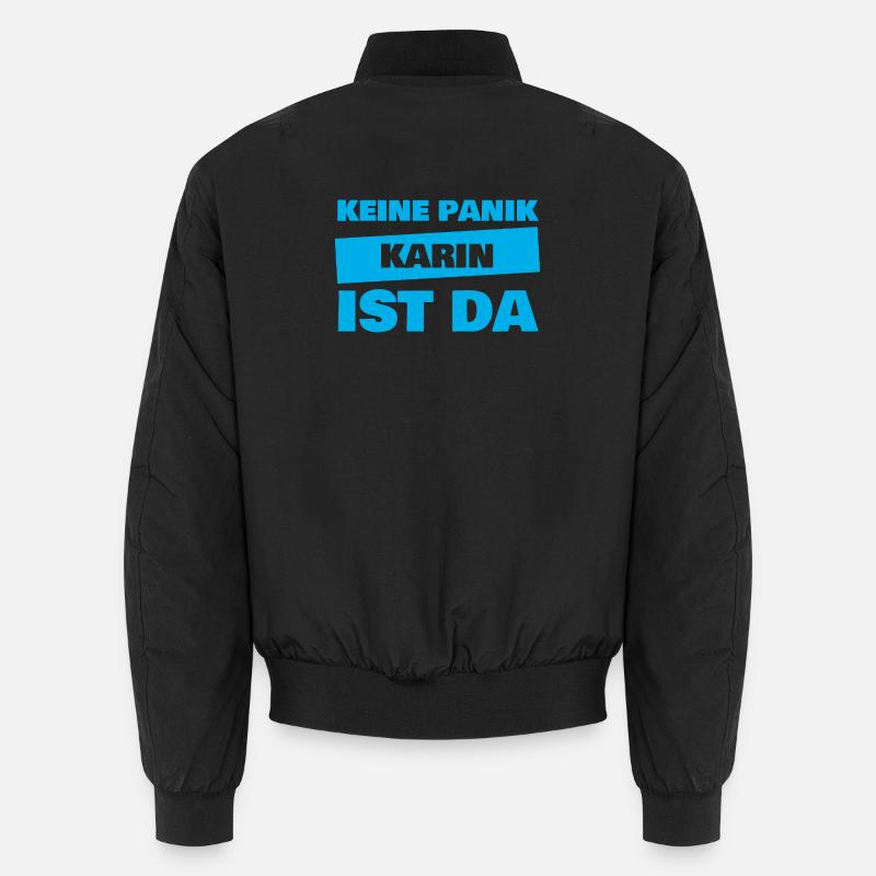 First name Karin - Unisex Bomber Jacket - black