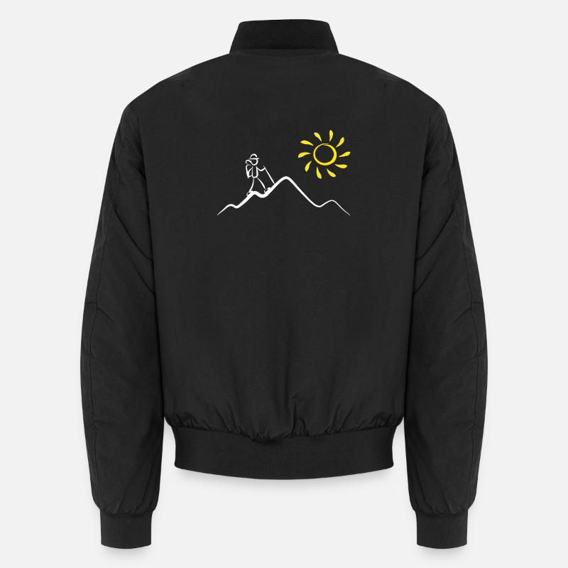 Bergwanderer in der Sonne - Unisex Bomberjacke - Schwarz