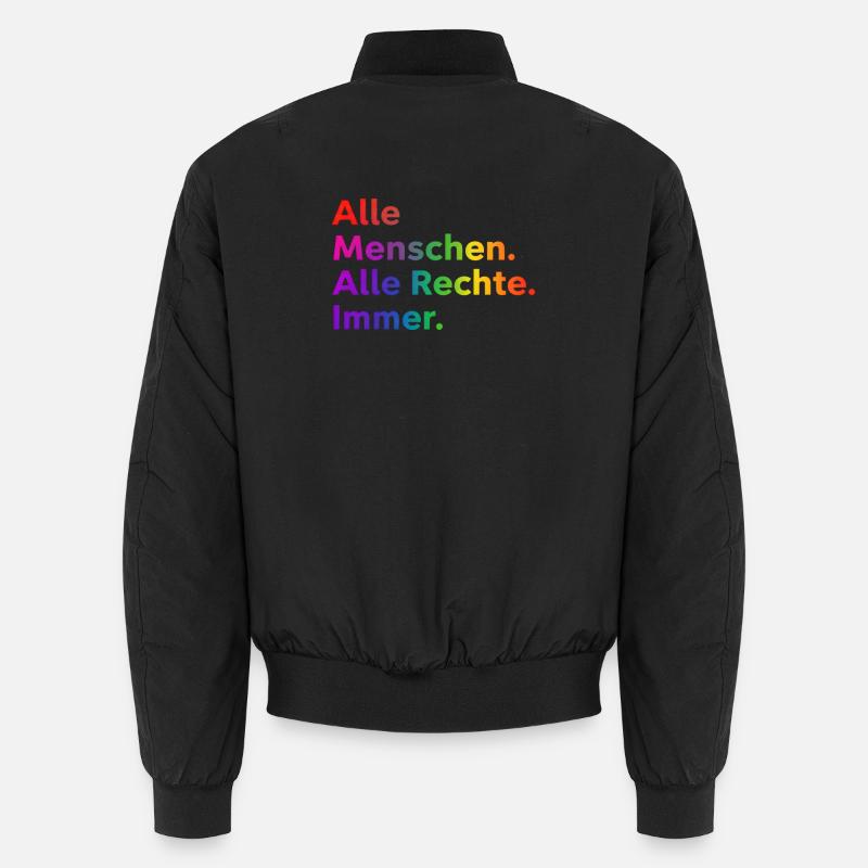 All People All Rights Always Statement Unisex Bomber Jacket