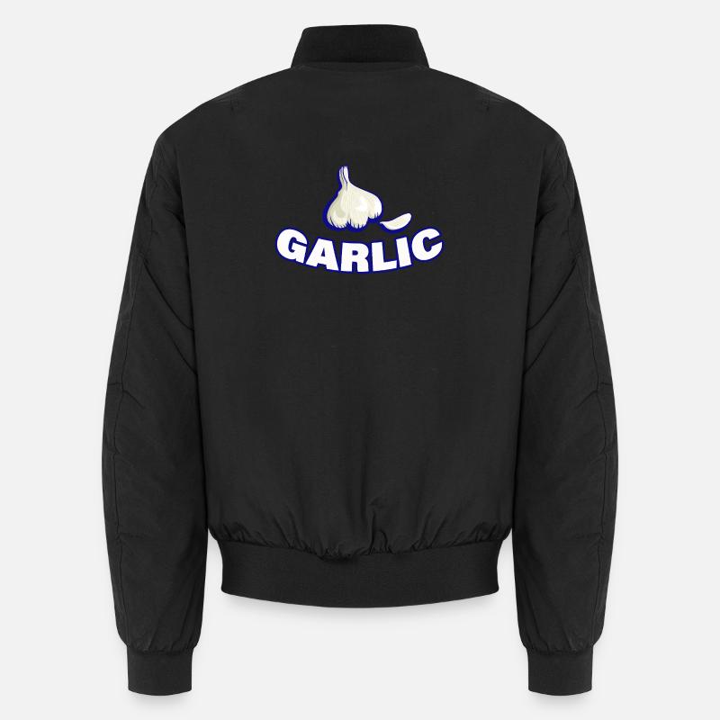 garlic - Unisex Bomber Jacket - black