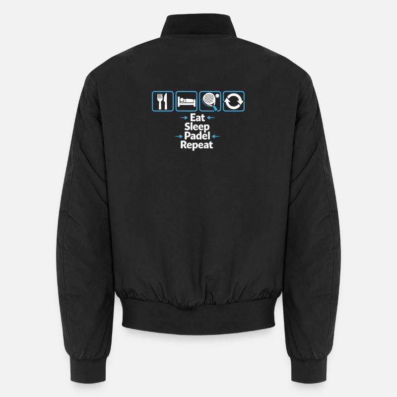 Eat Sleep Padel Repeat – Padel-Lifestyle Unisex Bomberjacke
