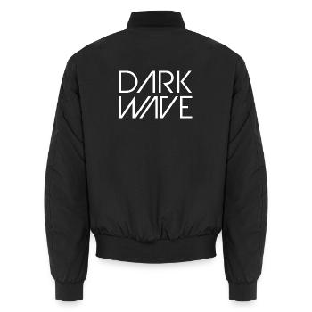 Dark Wave T-Shirt - Unisex Bomber Jacket - black - Back - AI Model Male 185 light (185cm)