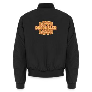 Style Drechsler - Unisex Bomberjacke - Schwarz - Hinten - AI Model Male 185 light (185cm)