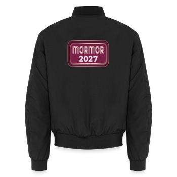 Schwedische Großmutter 2027 - Unisex Bomberjacke - Schwarz - Hinten - AI Model Male 185 light (185cm)