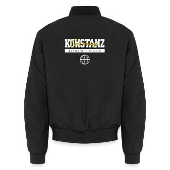 Konstanz Deutschland Koordinaten Reise Souvenir - Unisex Bomberjacke - Schwarz - Hinten - AI Model Male 185 light (185cm)