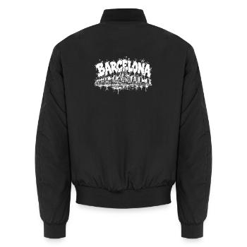Barcelona Splash Graffiti - Unisex Bomberjacke - Schwarz - Hinten - AI Model Male 185 light (185cm)