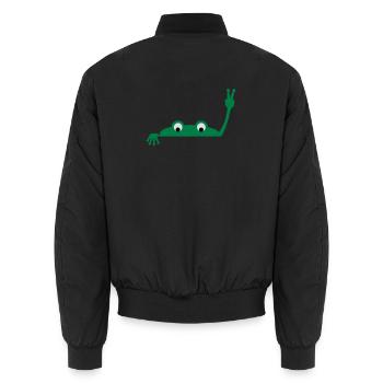 Frog face - Bomber unisexe - noir - Dos - AI Model Male 185 light (185cm)