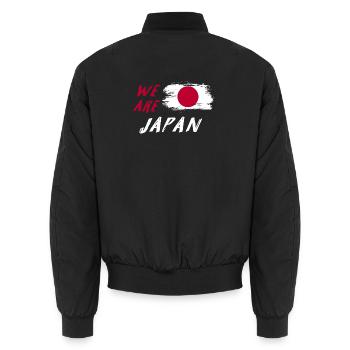 Nous sommes la conception des drapeaux du Japon - Bomber unisexe - noir - Dos - AI Model Male 185 light (185cm)