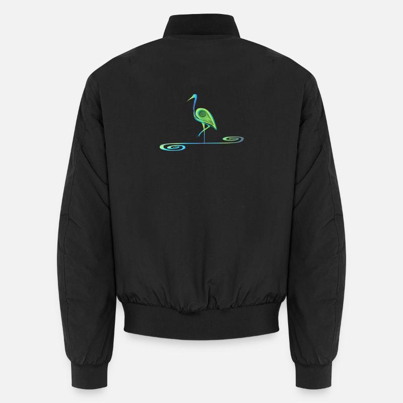Celtic Heron Unisex Bomber Jacket
