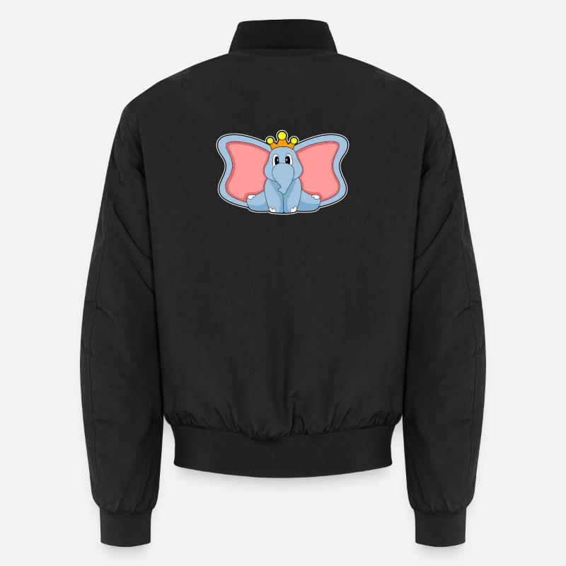 Elephant Crown - Unisex Bomber Jacket - black