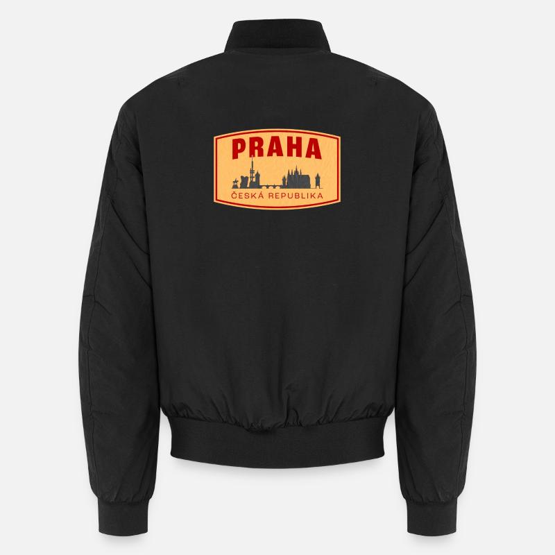 Praha Skyline & ČR Emblem Unisex Bomberjacke