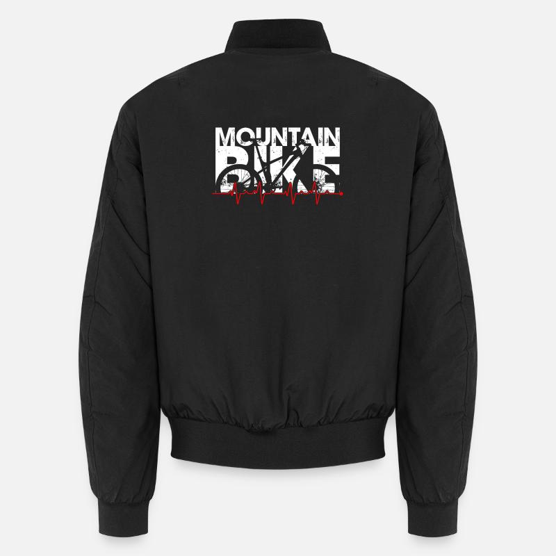 Mountain Bike Beat - Unisex Bomber Jacket - black