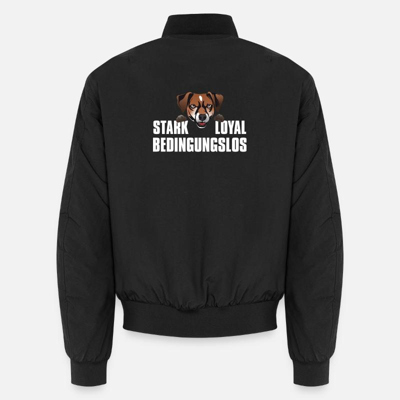 Jack Russell Strong - Loyal - Inconditionnel - Bomber unisexe - noir