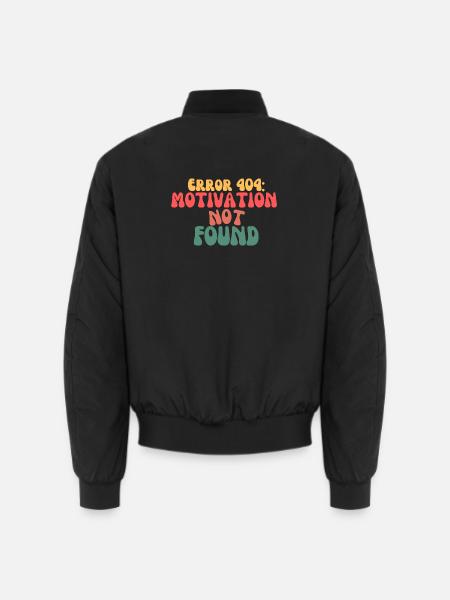 Spruch Shirt Error 404 - Unisex Bomberjacke - Schwarz