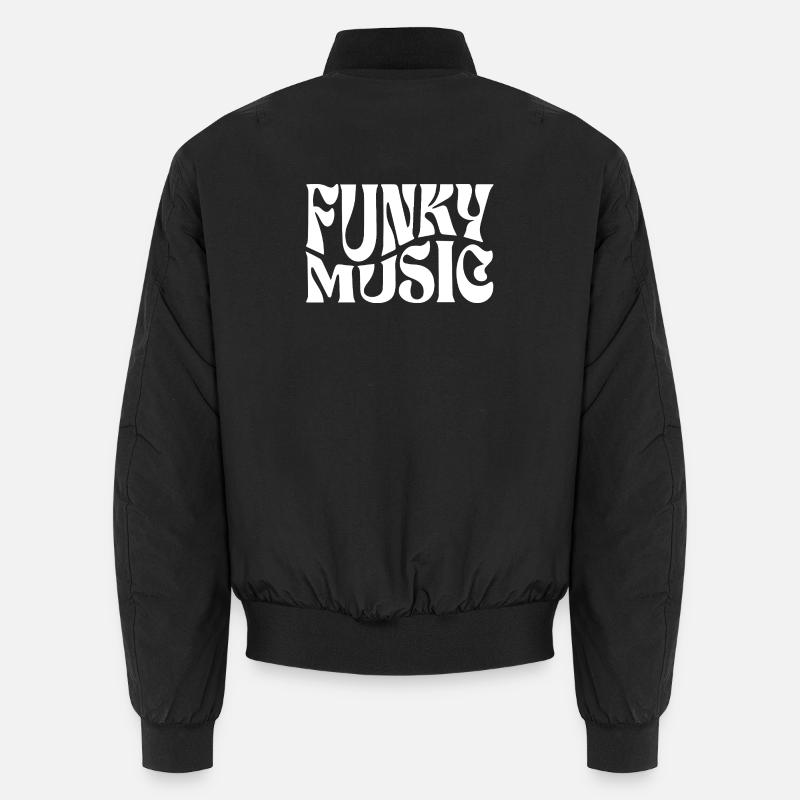 Funky Musik Kräftig Monochrom Unisex Bomberjacke
