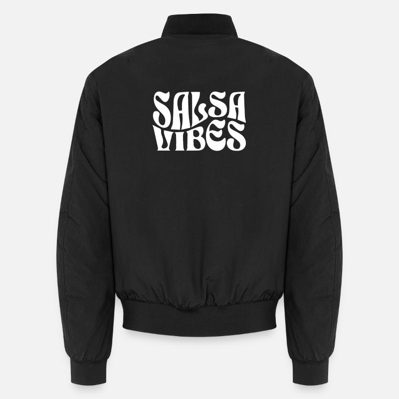 Salsa Vibes Retro Typography Unisex Bomber Jacket