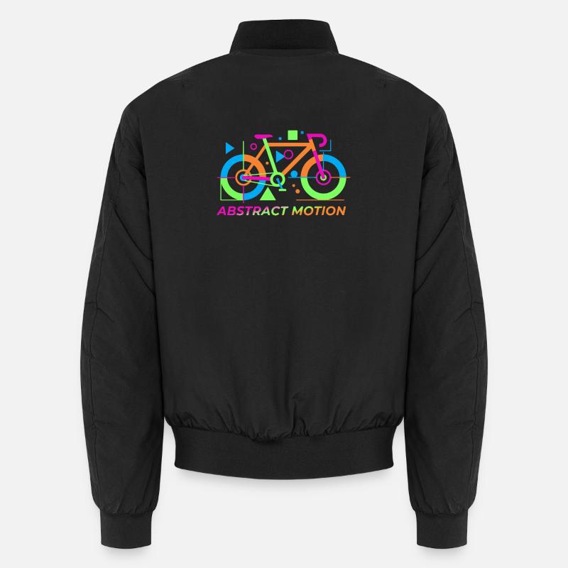 Neon Abstract Bicycle Motion Unisex Bomber Jacket