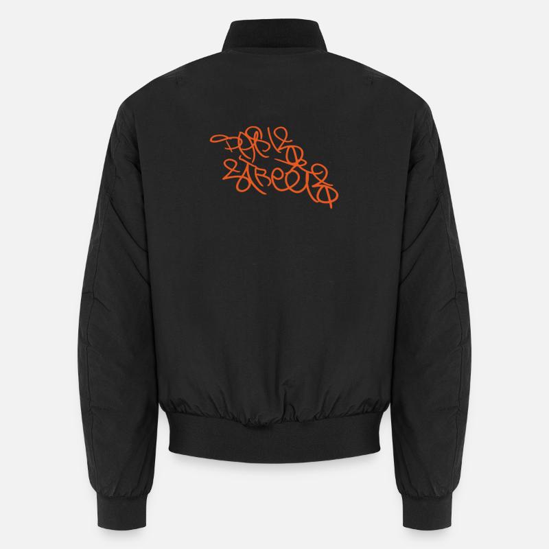 Orange Parisian Graffiti Unisex Bomber Jacket