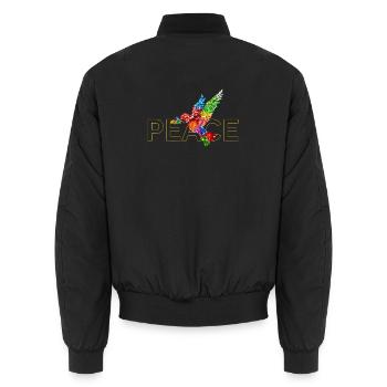 Paix - Bomber unisexe - noir - Dos - AI Model Male 185 light (185cm)