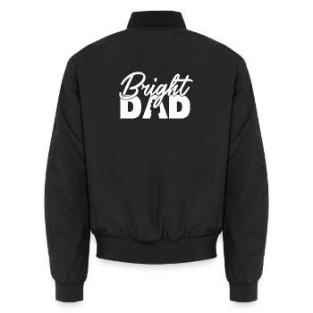 Bright Dad Lustiger Papa Fathes Day Wortspiel Geschenk - Unisex Bomberjacke - Schwarz - Hinten - AI Model Male 185 light (185cm)