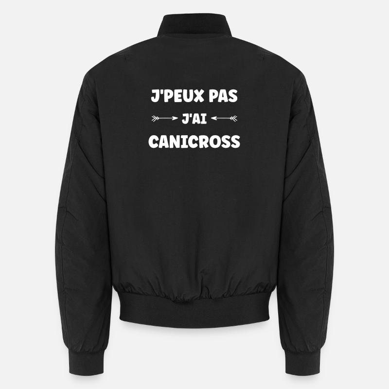 Je peux pas j'ai Canicross - Bomber unisexe - noir