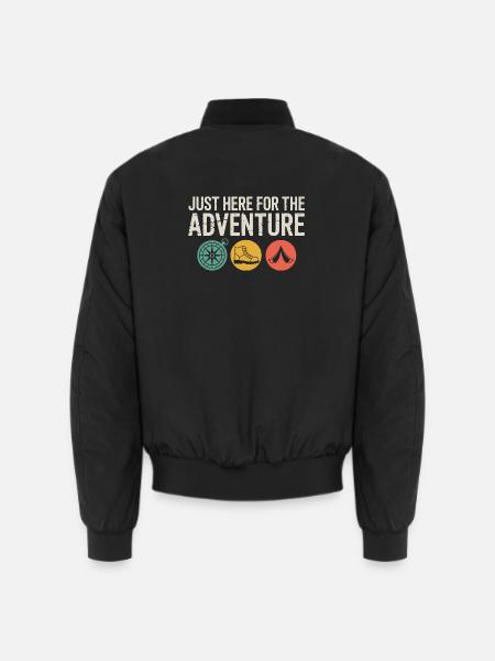 Adventure Icons: Compass Boot Tent - Unisex Bomber Jacket - black